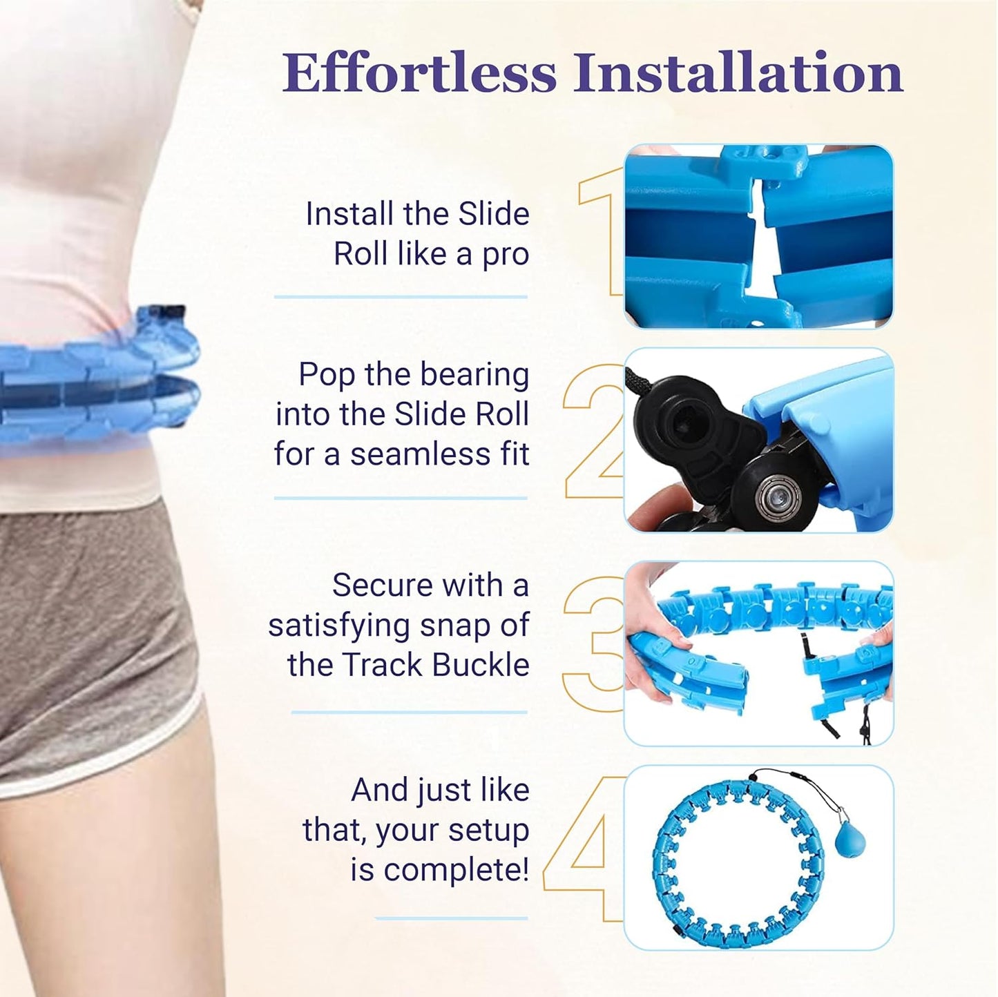 Smart Weighted Hula Hoop - Fun Fitness Core Training