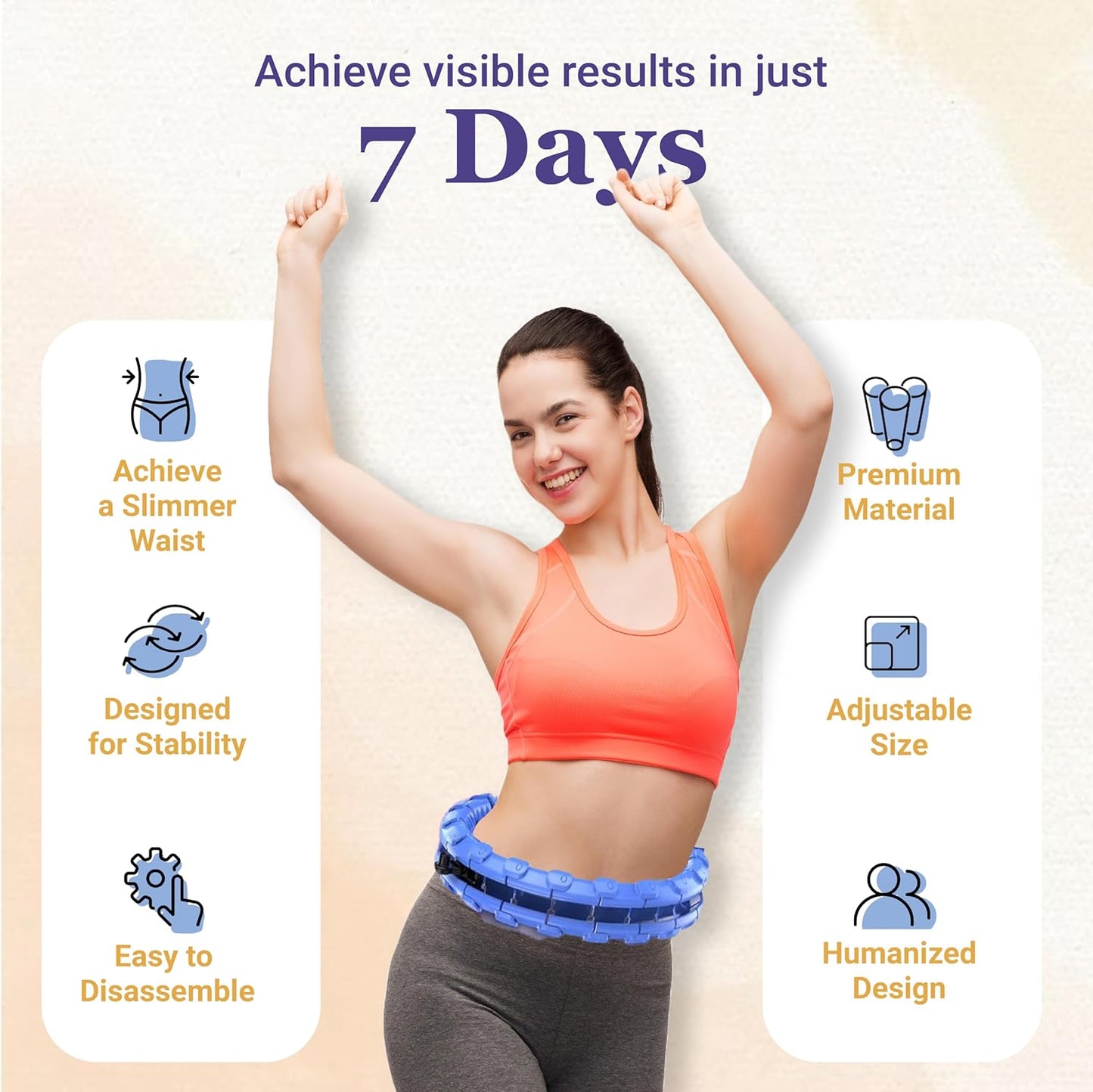 Smart Weighted Hula Hoop - Fun Fitness Core Training